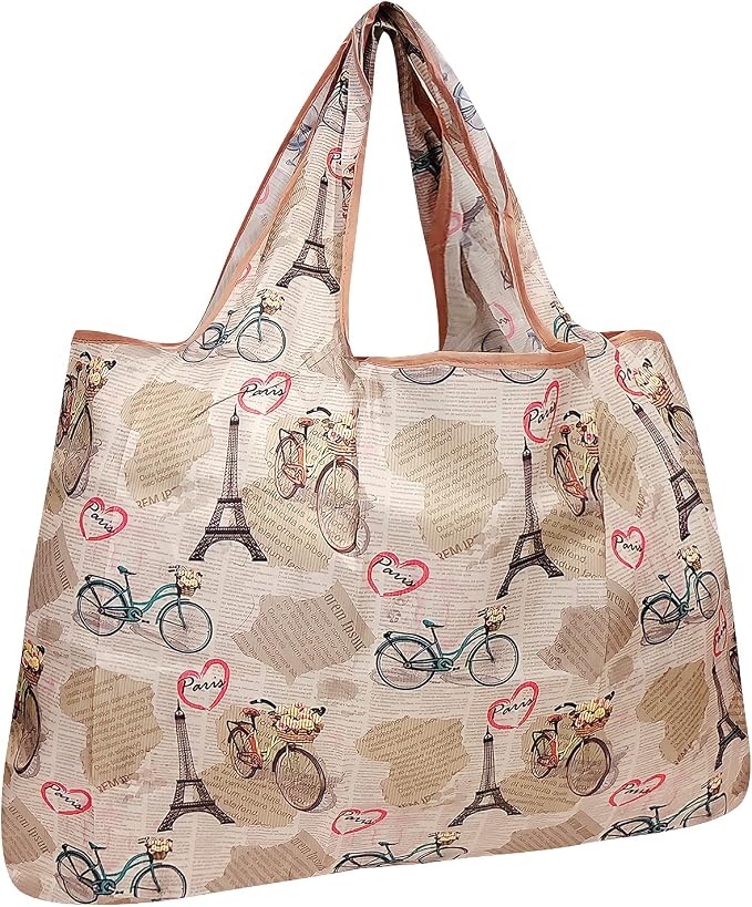 allydrew Large Foldable Tote Nylon Reusable Grocery Bags by allydrew