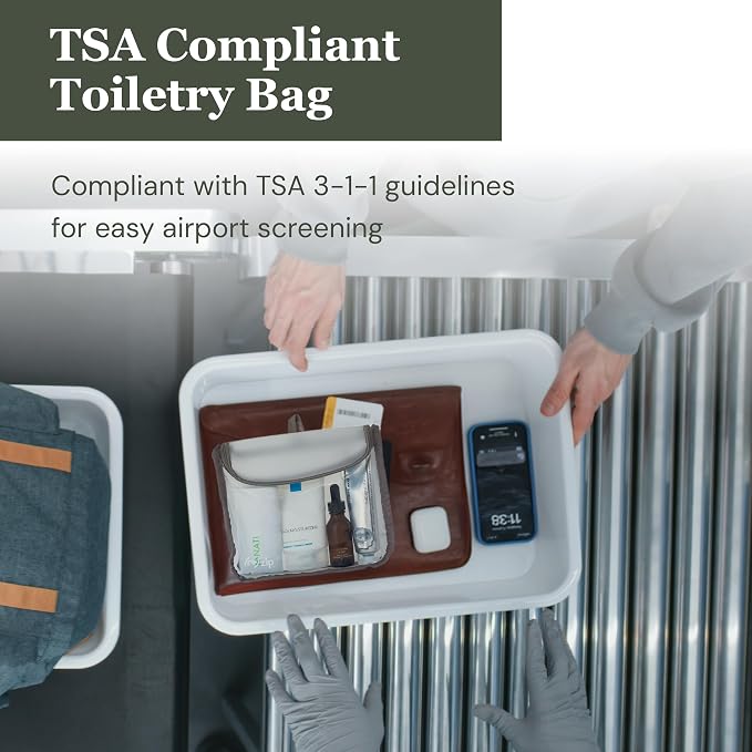 (re)zip TSA Approved Travel Toiletry Bag with Hanging Loop, Travel Quart Bag– Reusable Clear Makeup bags with zipper, Clear Pouch for Travel Essentials, Cosmetic | BPA-Free, Machine Washable - Gray - Image 2