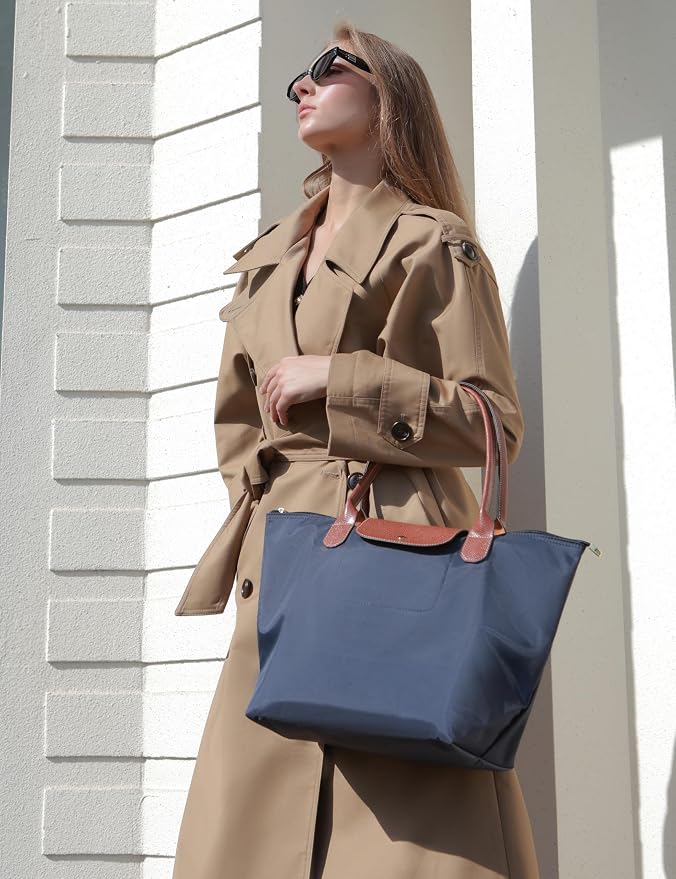 Tote Bag for Women Foldable Shoulder Bag Nylon Weekend Hobo Handbag - Image 7