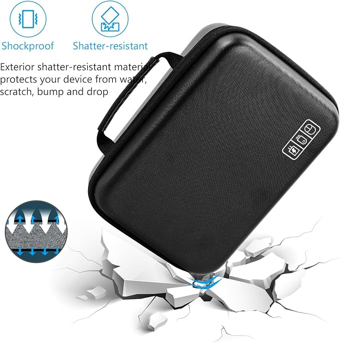 ProCase Hard Travel Electronic Organizer Case for MacBook Power Adapter Chargers Cables Power Bank Apple Magic Mouse Apple Pencil USB Flash Disk SD Card Small Portable Accessories Bag - Image 4