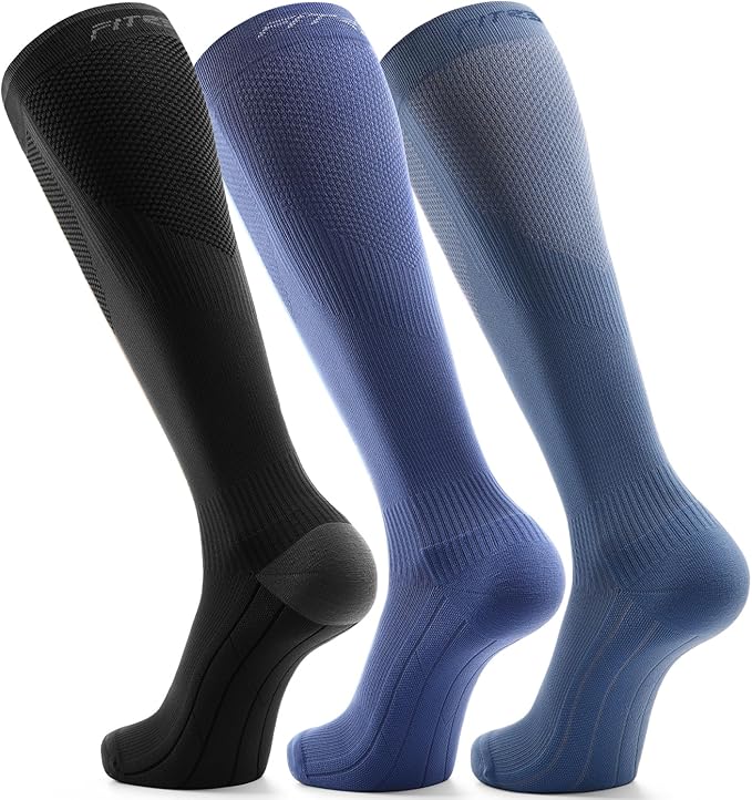 FITRELL 3 Pairs Compression Socks for Women and Men 20-30mmHg-Circulation Support Socks by FITRELL