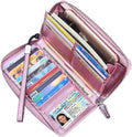 Small Compact Women Wallet RFID Blocking Genuine Leather Bifold Purse with ID Windows by Lavemi