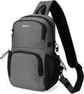 ECOHUB Crossbody Bags for Women Men, Anti-Theft RFID Blocking Sling Backpack Water Resistant Chest Shoulder Daypack, Grey by ECOHUB