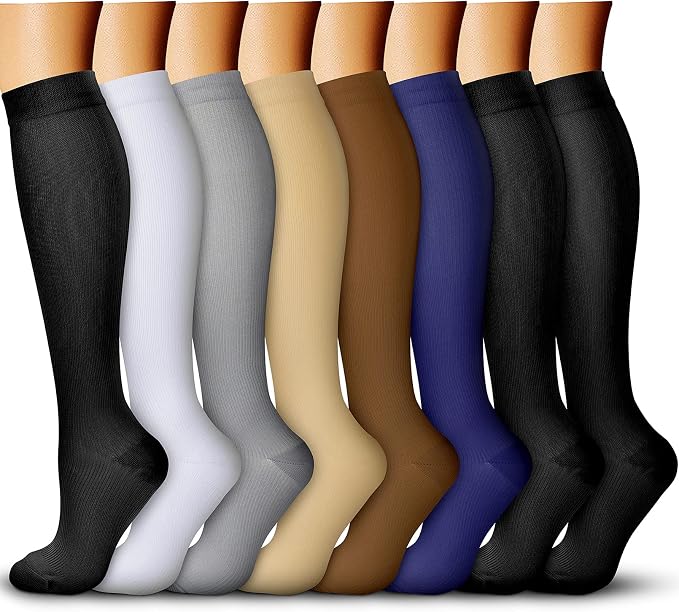 WITHYOU Compression Socks 15-20 mmHg is Best Athletic for Men & Women Running Flight Travel Nurses Pregnant by WITHYOU