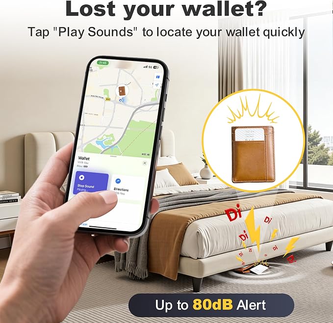 2-Pack Wallet Tracker Card [Apple MFi Certified] (iOS Only), Rechargeable Ultra-Thin Finder 0.07in Bluetooth Air Tracker Tags Smart Finder for Apple Find My IP68 Waterproof for Wallets, Passport,Bags - Image 4