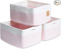 NaturalCozy Storage Baskets 16.8”x13”x7.6” Cotton Rope Woven Baskets for Organizing 3-Pack | Toy Storage Bins | Basket for Shelves, Laundry, Blanket, Clothes, Closet, Kitchen, Bathroom, Gifts by NaturalCozy