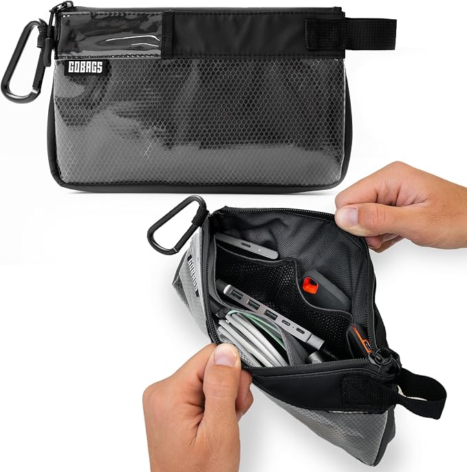 Production Zipper Bags - Electronics & Camera Accessories Bag - Cable organizer, Gear Accessory Pouch, Travel Camera Essentials (Small, Black) by Unknown