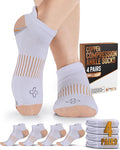Doctor's Select Copper Ankle Compression Socks for Women and Men - 4 Pairs | Athletic Running Plantar Fasciitis Socks by DoctorsSelect