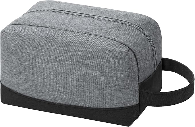 Vorspack Water Resistant Toiletry Bag for Men & Women, Medium, Black | Lightweight and Portable, Small Makeup Bag, Cosmetic Bag, Travel Bag for Essentials, Accessories, Ideal for Travel, Gym by Vorspack