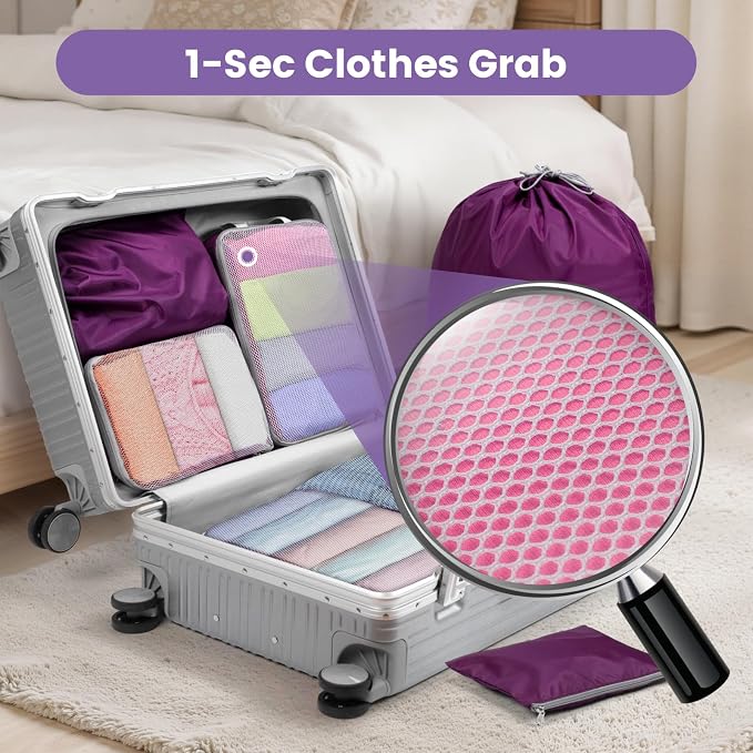 Cambond Compression Packing Cubes for Travel - Luggage Suitcase Organizer | Compression Zip Design for Space-saving, Expandable, Lightweight, Keep Clothes Sorted, Luggage Space Tidy, Carry on Pack Fast - Image 5