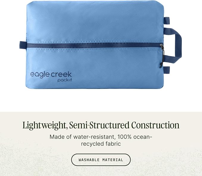 Eagle Creek Pack-It Reveal Shoe Sack - Breathable Shoe Storage Sack for Optimizing Luggage Space - Quick-Drying Material - Lightweight - Translucent Fabric - Washable - Ventilate - Image 3