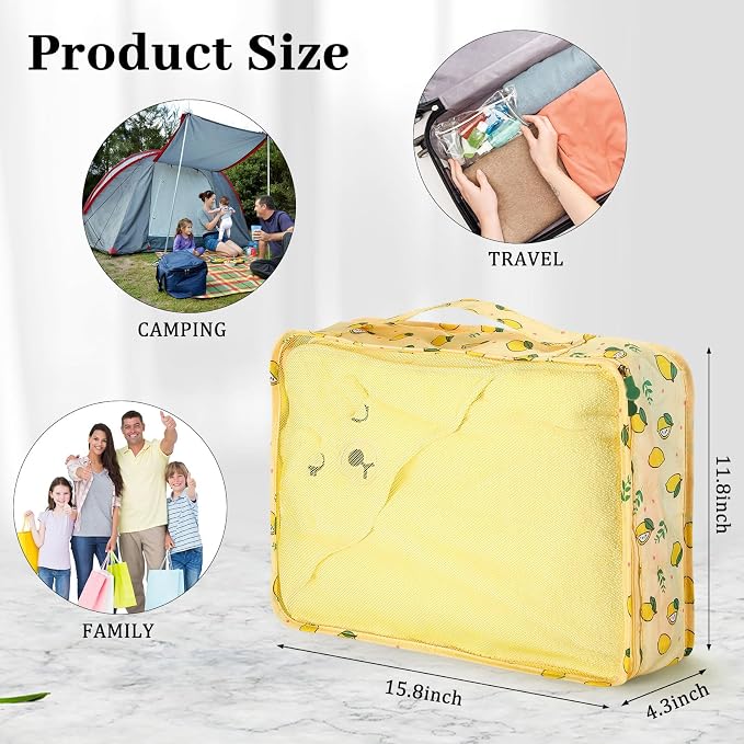 Tudomro 12 Pcs Large Packing Cubes Luggage Organizers for Suitcase Mesh Travel Organizer Bags Travel Packing Organizers for Traveling Camping Hiking - Image 2