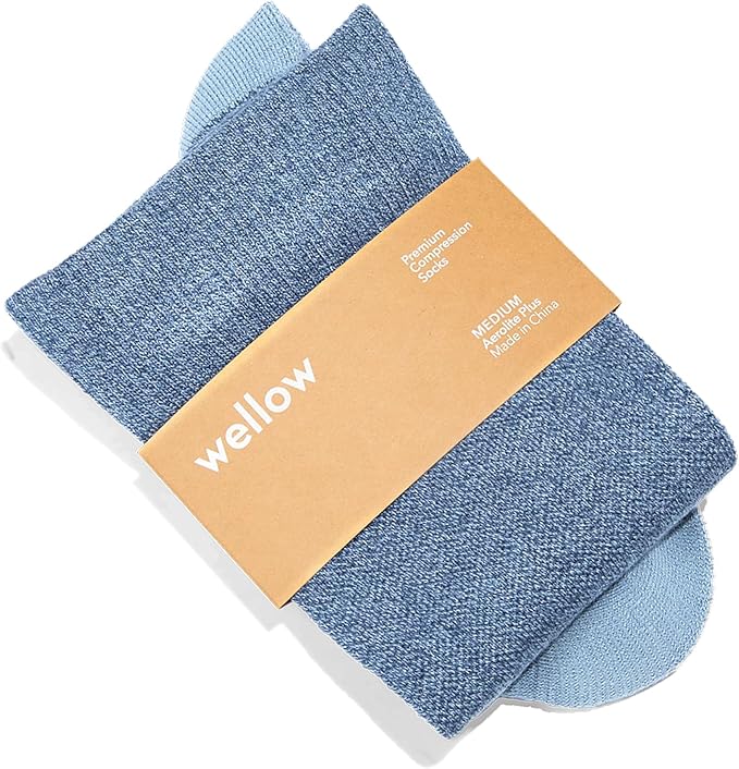 Aerolite+ Knee High Summer Compression Socks for Women & Men 18-25mmHg – Circulation Support & Swelling Relief for Travel, Nurses, Pregnancy – Breathable, Lightweight & Moisture-Wicking Bamboo by WellowCompressionSocks