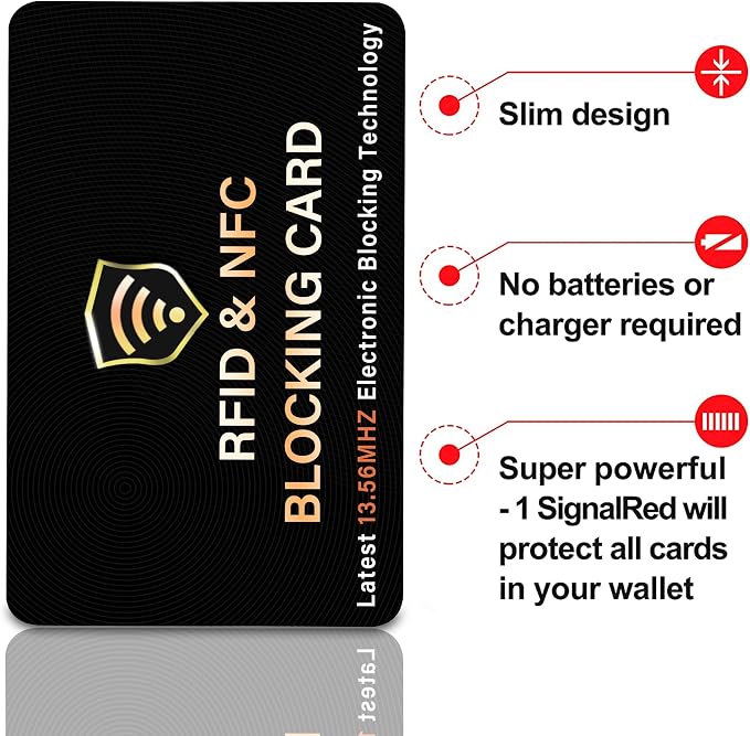 SaiTech IT 10 Pack RFID Blocking Card for Credit Debit ID Card, Black | Slim Anti-Theft Contactless NFC RFID Blocker Protector, Easily Fit into Wallet and Purse, for Men & Women - Image 6