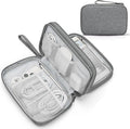 FYY Electronic Organizer, Travel Tech Pouch Bag, Large, Dark Grey | Wrist Strap, Waterproof, Double Layers Portable Electronics Travel Carrying Case for Cord, Charger, Daily Business Trips Use by FYY