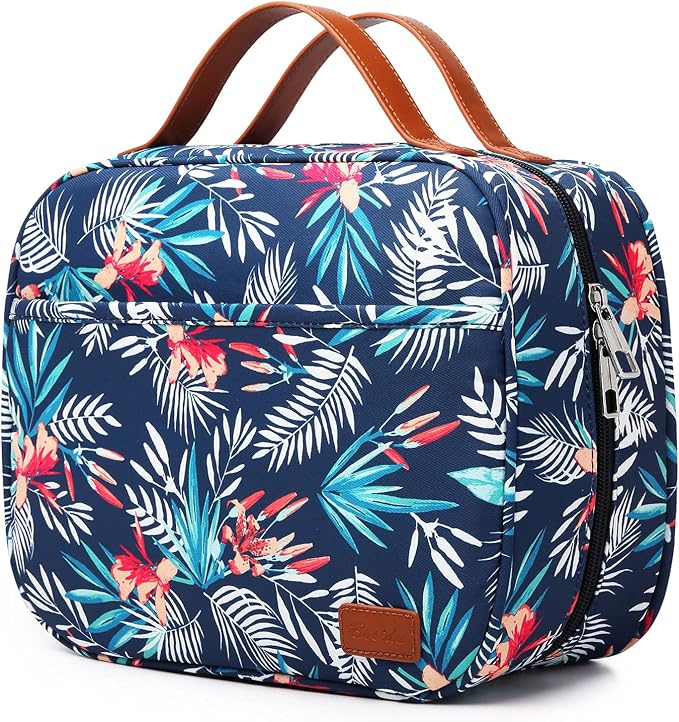 Hanging Travel Toiletry Bag,Large Capacity Cosmetic Travel Toiletry Organizer for Women with 4 Compartments & 1 Sturdy Hook,Perfect for Travel/Daily Use/Christmas by Bosidu