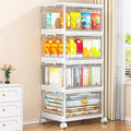 Kmiectse Clear Storage Bins with Lids - 4 Tier 32qt Plastic Stackable Bins | Clear Storage Bins with Lids - 4 Tier Plastic Bins with Wheels, Stackable Storage Bins, Closet Organizers Box by Kmiectse