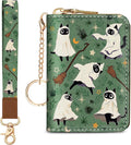 Blusabaca Women Credit Card Holder, Small RFID Wallet with Wristlet Strap | Removable Keychain, Case with Zipper, Vegan PU Leather, Cash Coin Pocket, Business Accordion Purse, Ladies Female Gift by Blusabaca