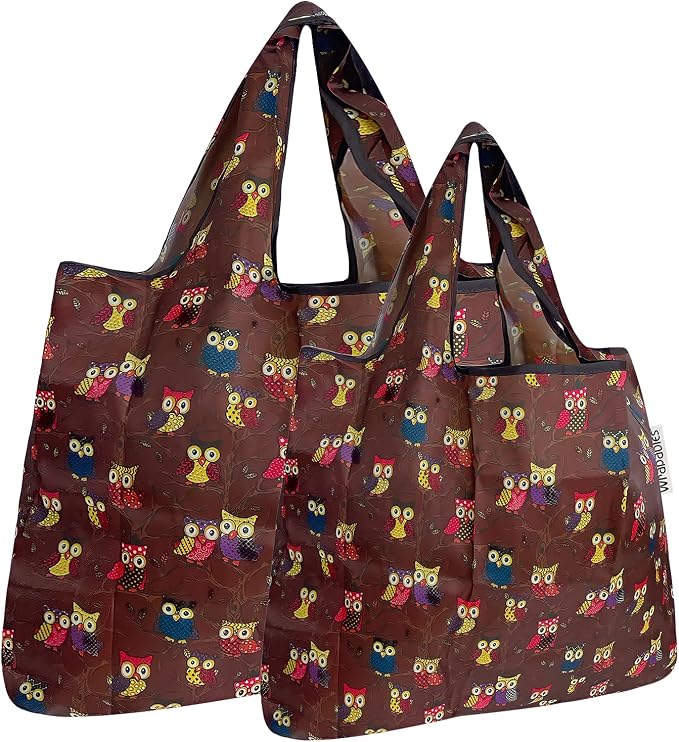 allydrew Large Foldable Tote Nylon Reusable Grocery Bags by allydrew