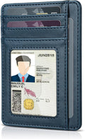 Teskyer Slim Minimalist Wallet for Men, RFID Front Pocket Card Holder | Ultra Slim Front Pocket Design, 8 Card Slots, RFID Protection, Smooth Faux Leather for Everyday Carry by TESKYER