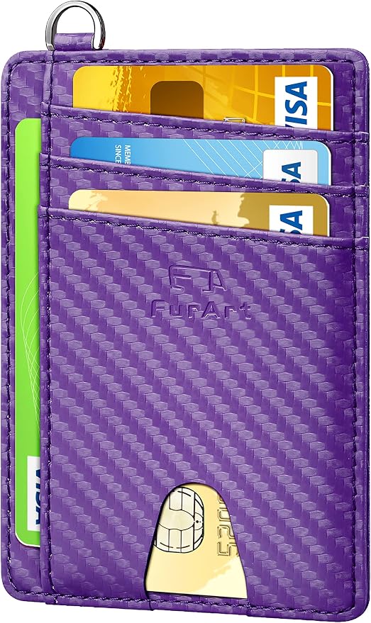 FurArt Slim Minimalist Wallet RFID Credit Card Holder for Men | slim minimalist compact rfid id window thin - Image 2