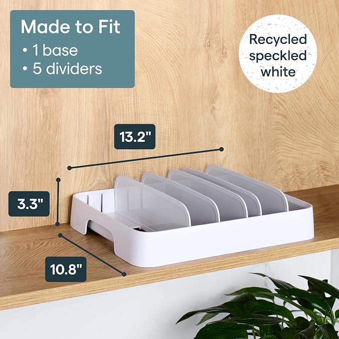 YouCopia StoraLid 24 Container Lid Organizer, Adjustable Plastic Lid Holder - Image 5