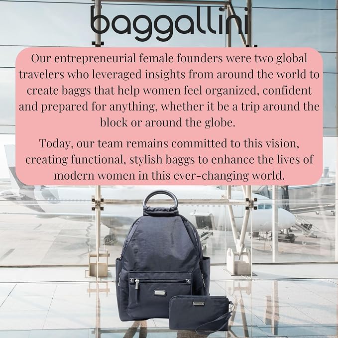 Baggallini All Day Backpack with RFID Phone Wristlet - Lightweight Travel Backpack for Women - Image 8