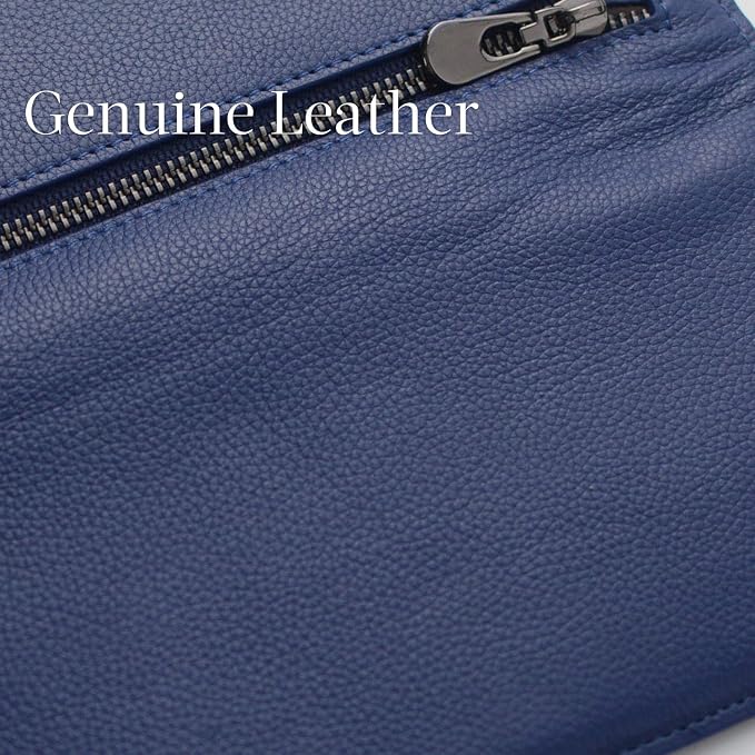 Bveyzi Ultra Slim Thin Leather RFID Blocking Credit Card Holder Bifold Clutch Wallets for Women - Image 5