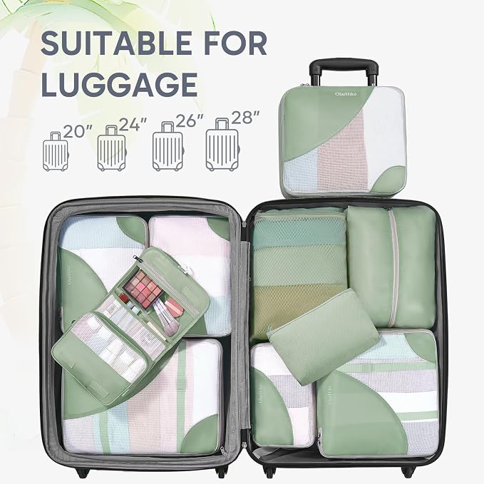 OlarHike 10 Set Packing Cubes for Travel,Gifts for Women Mom,Anti-Tearing Suitcase Organizer,with Over 1000 pcs Mesh Holes,Vacation Essentials & Accessories for Cruise Ship - Image 7
