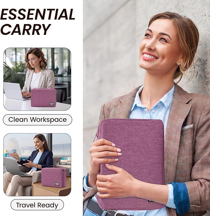 Electronic Organizer Travel Case, Double Layer Cable Organizer Bag | Double-layer design with adjustable dividers, mesh pockets and elastic loops for chargers, cables, power banks and gadgets - Image 7