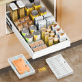 Pull Out Drawers for Cabinets, 1 Pack Slide Out Drawer Expandable Width (10"-16") and Depth (17"-25") with 3 Slide Rails, Fixed with Adhesive Film or Nail for Cabinets in Kitchen, Pantry or Bathroom by MakfonerCabinetOrganizer