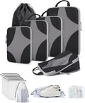 Bagsmart Compression Packing Cubes, Travel Bag Cruise Ship Essentials | Lightweight, Compressible Suitcase Organizer Set fit Standard Carry-On & Checked Luggage, 6 Set, 14 Set Washable Packing Bags by BAGSMART