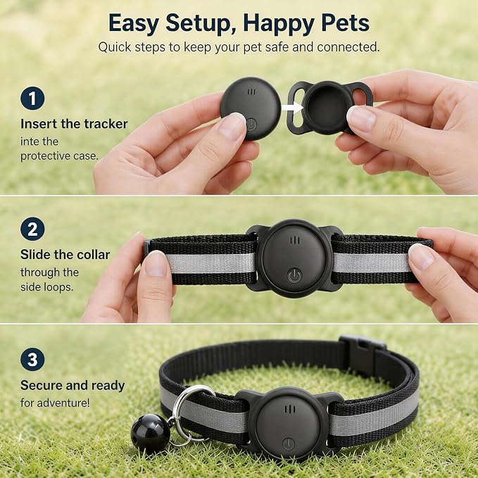 GPS Tracker for Dogs, Smart Collar with Real-Time Location - Pet Location Tracker with Holder, No Monthly Fee/No SIM Card, Works with iOS Find My【Apple MFi Certified】 ﻿, Ultra-Slim, IP68 Waterproof - Image 6