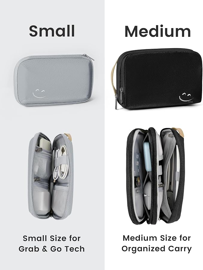 Travelkin Travel Cord Organizer, Cable Organizer For Electronic Accessories | Expandable electronics organizer, charger organizer, travel case, Large Capacity tech pouch for Card,Usbs, travel essentials - Image 8