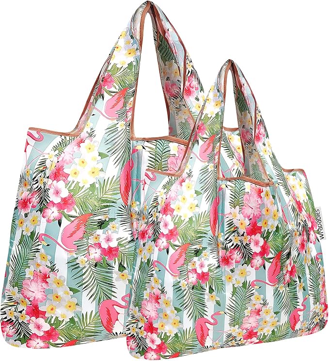 allydrew Large Foldable Tote Nylon Reusable Grocery Bags by allydrew