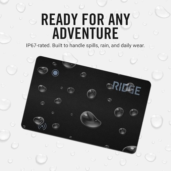 Ridge Wallet Tracker Card Compatible with Apple Find My, Slim Tracking Card - Wallet Finder, Item Locator for Luggage Tags, Passports, Phone - MFi Certified, IP68 Water Resistance - Image 6