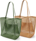 KALIDI Beach Mesh Tote Bag, Casual MAX 23L Summer Foldable Hobo Bag Women | Sandproof Widen Strap Large Shoulder Bag For Lake Pool Vacation Travel Picnic Grocery Market Shopping Carrier by KALIDI