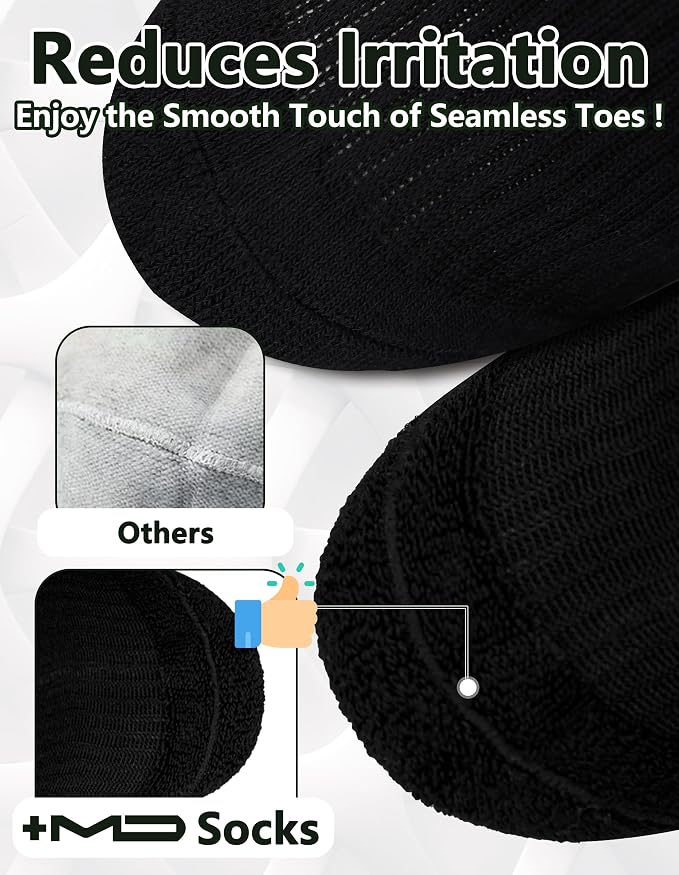 +MD 3 Pairs Bamboo Viscose Compression Socks for Women Men 15-20mmHg Knee High Support Stockings for Pregnancy Nurse Travel - Image 5