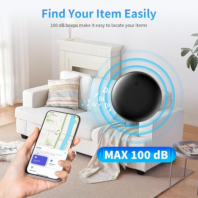 FIDECO Tracker Tag-4 Pack, Luggage Tracker for Suitcases, Bluetooth Tracker Works with Find My APP (iOS Only), Locator Tags for Keys, Wallet, Bags, Luggage, Pets and More - Image 3