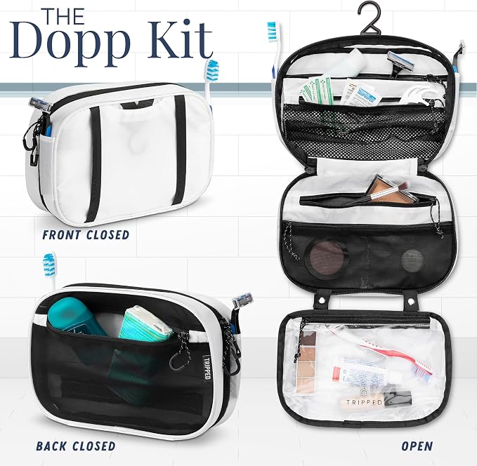 TRIPPED Travel Gear 3-Piece Travel Toiletry Bag Set | Includes Hanging Toiletry Bag, 311 TSA Liquid Bag, and Accessory Organizer Pouch with Lightweight Ripstop Construction - Image 7