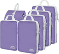 6 Set Compression Packing Cubes, Suitcase Organizer, Lightweight Travel Essentials, Compression Bags For Travel Accessories Luggage Storage Set (6Pcs, Purple) by Unknown