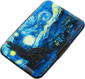 Credit Card Holder for Women Men RFID Blocking Metal Wallet Slim Business Aluminum ID Hard Case (van Gogh The Starry Night) by Kaabao