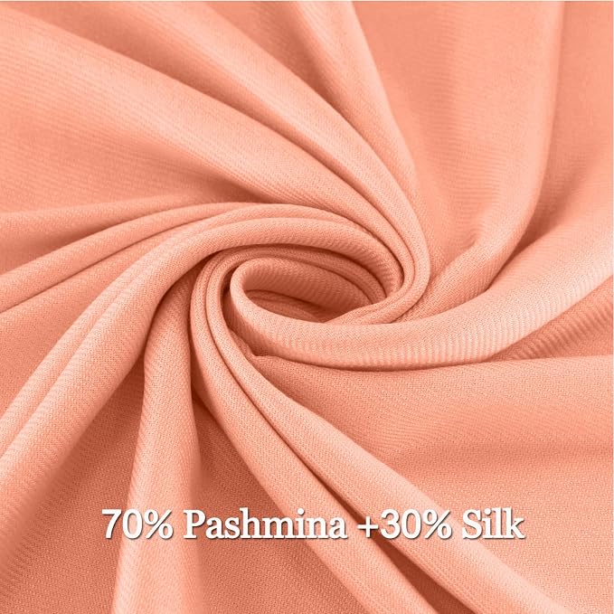 Soft Silky Pashmina Shawl Wraps Solid Colors Scarf for Wedding Evening Dresses - Image 2