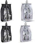 Shoe Bags for Traveling 4 Pack - Random Color Waterproof Shoe Storage Organizer with Durable Zippers, Lightweight Portable Shoe Bags for Travel, Cruise, Gym by Unknown