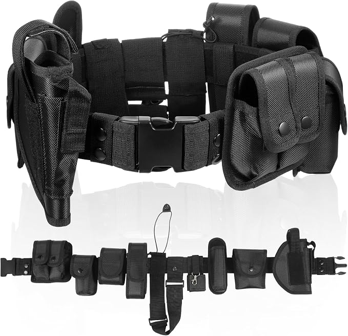 Police Security Duty Belts Correctional Officers Ultility Cop Costume Belt Law Enforcement for Women Men Hunting by abcGoodefg