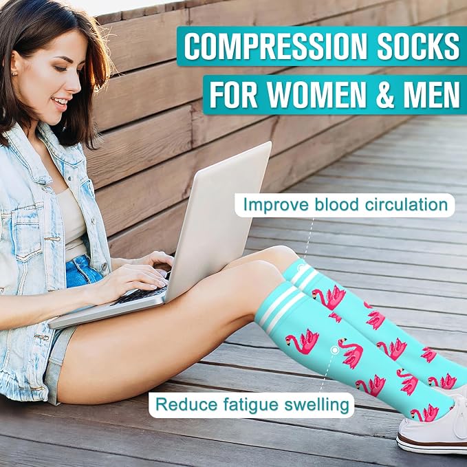 Copper Compression Socks for Women & Men (6 pairs) - Best Support for Nurses, Running, Hiking, Recovery - Image 3
