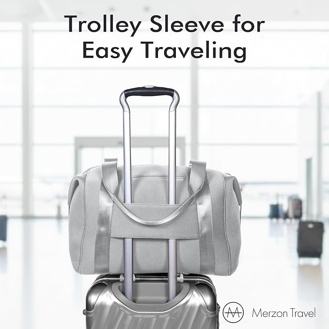 Tomorrow Duffle | 18L | NTB-714 Silver | Weekender Carry-On, Travel Bag, Trolley Sleeve, Sturdy Neoprene & Nylon, Personal Item, Fits Under Airline Seat, TSA Friendly - Image 3