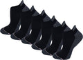 Dr. Motion Women's Men 6pk Compression Low Cut Anklet Socks (9-11, Black) by MotionLiveInMotion
