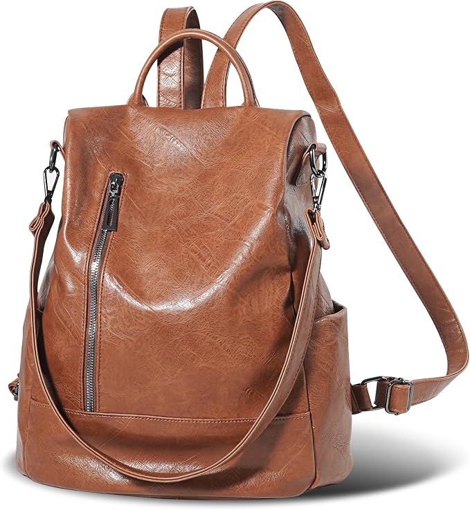 Women Backpack Purse PU Leather Anti-theft Casual Shoulder Bag Fashion Ladies Satchel Bags by Unknown