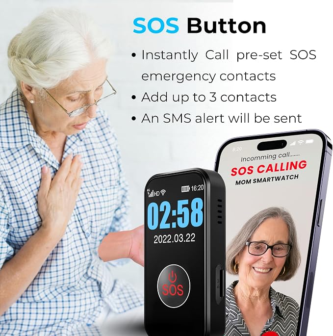 Medical Alert Pendant for Seniors — Alerts Go Direct to Family, No Call Center | Auto Fall Detection, GPS Tracking, 2-Way Calling, No Contract, Waterproof Necklace - Image 7